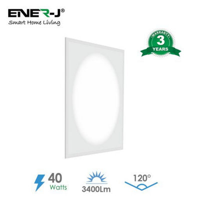 Ener-J Moon Led Backlit Panel 60X60cms 3400 Lumens 3 Years Warranty 4000K Light