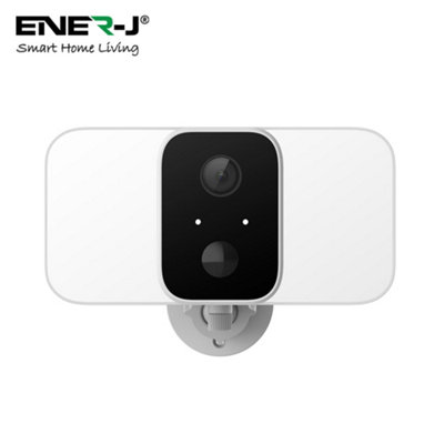 Ener-J Smart Wireless 1080P Battery Camera With Twin Floodlights And Solar Panel Black 10400Mah from B&Q