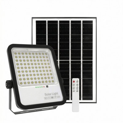 Ener-J 50W Led Floodlights With Solar Panel Ip65 Waterproof With Remote Control Light