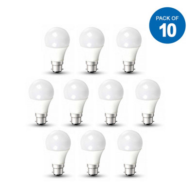 Ener-J Unisex White Led Bulb- 12W Gls A60 Led Thermoplastic Lamp B22 3000K (Pack Of 10 Units) In | Size: 25 Cm Diameter X 19 Cm High - Image 4