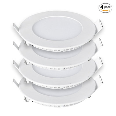 B&Q -  3W Recessed Round Led Mini Panel 85mm Diameter (Hole Size 70mm)4000K