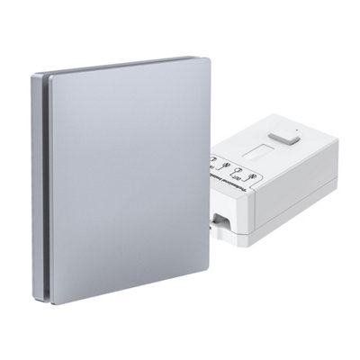 Ener-J 1 Gang Wireless Kinetic Switch, + 500W Rf Receiver Silver