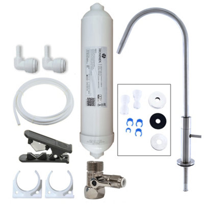  - Hommix Vasto Brushed Advanced Single Filter Under Sink Drinking Water Tap Filter & Filter Kit