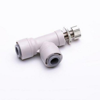 Hommix Double O Ring 1/4" Push Fit Tee Flow Regulating Valve from B&Q
