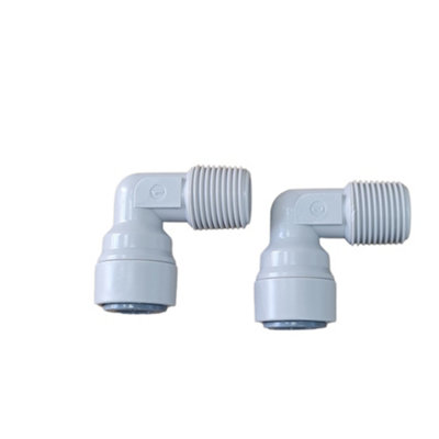 Hommix 3/8" Push Fit3/8" Male Ro Pump Thread Elbow Connector from B&Q