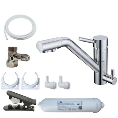 B&Q -  Venezia 3-Way Tap & Advanced Single Filter Under-Sink Drinking Water Filter & Filter Kit