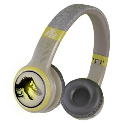 Lazerbuilt Jurassic World Light-Up Wireless Bluetooth Headphones from B&Q