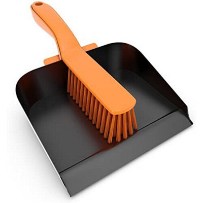 Black & Orange Dustpan & Brush Set(W)22Cm from B&Q