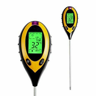 Digital Soil Ph Tester Moisture Sunlight Test Meter Temperature Garden Plant from B&Q