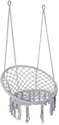 Macrame Swing Chair Hanging Hammock Chair For Indoor And Outdoor Use from B&Q