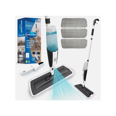 Spray Mop Floor Cleaner Water Spraying With Replacement Pad Microfibre from B&Q
