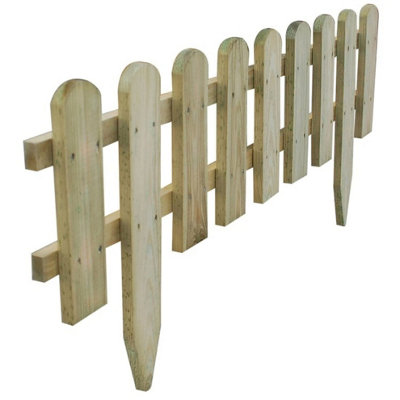 B&Q (2) Wooden Picket Fence, Freestanding Decorative Fence Panels