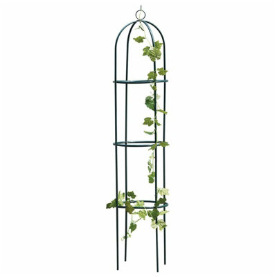 Garden Obelisk For Climbing Plants 1.9M  Metal Plant Cage Support Trellis Rose Tower For FlowersPatio PotsShrubsBorders from B&Q