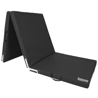 (Black) Tri Folding Gym Mat Yoga Exercise Floor from B&Q