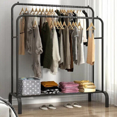 Double Clothes Rail Hanging Rack Storage Shelf from B&Q