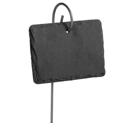 Set Of 10 Slate Plant Labels & Chalk Plant Markers Greenhouse Stakes from B&Q