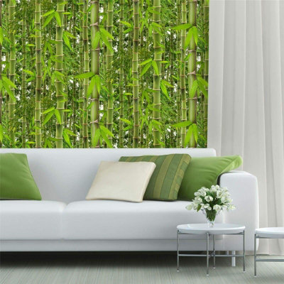 3D Effect Bamboo Forest Photo Mural Wallpaper from B&Q