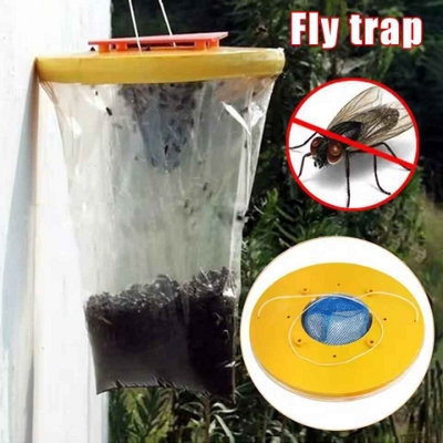 2X Fly Bag Trap Catcher Kills 20,000 Flies from B&Q