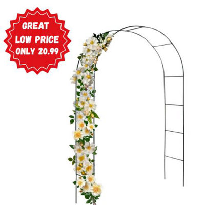 Extra Large 2M Arch Trellis For Climbing Plants Heavy Duty Garden Arches Metal Strong Tubular Arbour Ideal For Plant Supports from B&Q