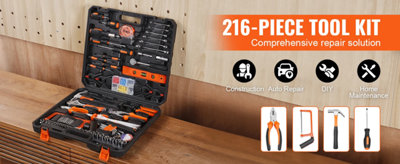 B&Q Uccebuy Home Repair Tool Kit With Storage Case  Diy & Automotive Use