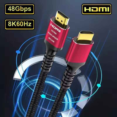 8K Hdmi 2.1 Cable 48Gbps Ultra High Speed For Ps5 Roku Rtx 3080 4K 120Hz from B&Q