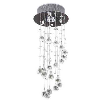 Crystal Spiral Ceiling Light Chandelier Rain Drop Pendant Lamp from B&Q