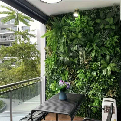 Artificial Boxwood Hedge Wall Panel Faux Greenery For Indoor Or Outdoor Decor from B&Q