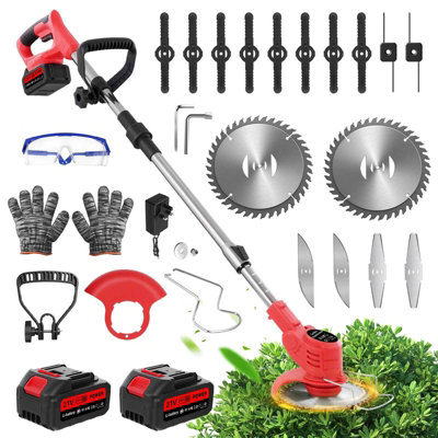 21V Cordless Grass Trimmer And Lawn Edger 2 Battery from B&Q