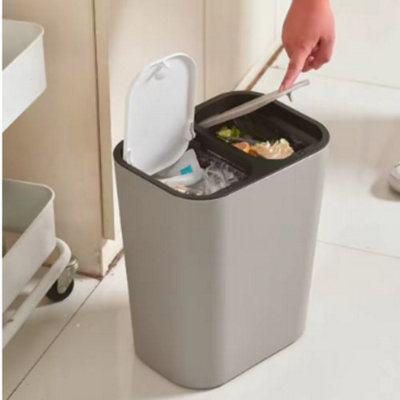 15L Rubbish Dustbin With 2 Sections from B&Q