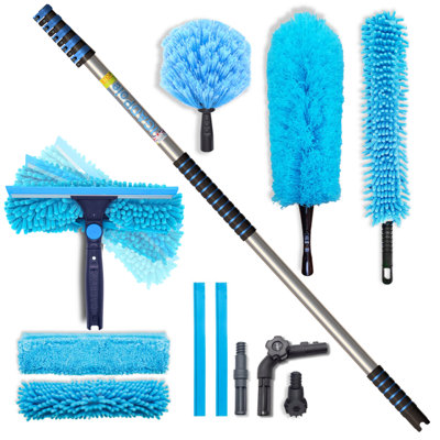 Igad Pole Cleaning Kit With (20Ft) Extension Pole, Squeegee And 3 Dusting Attachments 6M