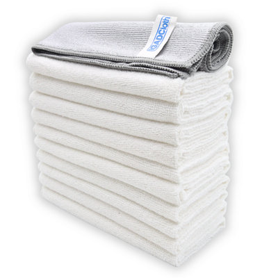 Igadcloth Set Of 10 Microfiber Cloths 40X40Cm White from B&Q