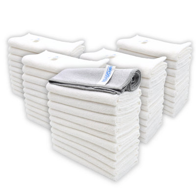 Igadcloth Set Of 50 Microfiber Cloths 40X40Cm White from B&Q