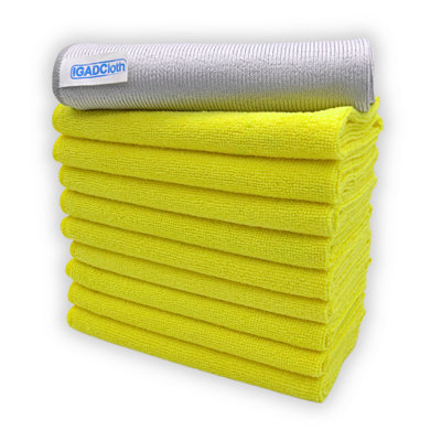 Igadcloth Set Of 10 Microfiber Cloths 40X40Cm Yellow from B&Q