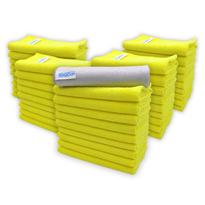 Igadcloth Set Of 50 Microfiber Cloths 40X40Cm Yellow from B&Q