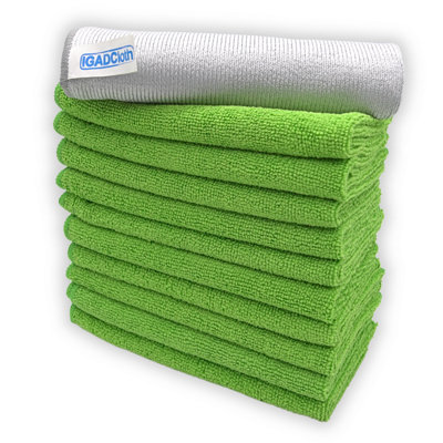 Igadcloth Set Of 10 Microfiber Cloths 40X40Cm Green from B&Q