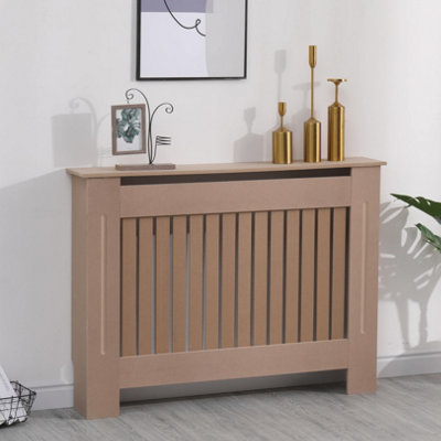Avc Designs Kensington Radiator Cover Modern Mdf Wood Unfinished Vertical Slat Living Room Bedroom Hallway Cabinet (Medium) from B&Q