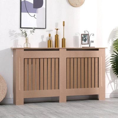 Avc Designs Kensington Radiator Cover Modern Mdf Wood Unfinished Vertical Slat Living Room Bedroom Hallway Cabinet (Large) from B&Q