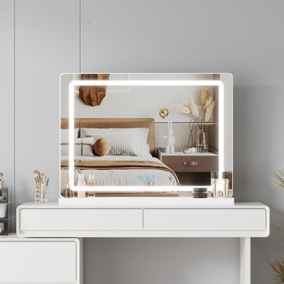  - Avc Designs Hollywood Vanity Cosmetic Mirror With Led Lights58 X 45Cm Large Makeup Mirror With Dimmable 3 Lighting Modes
