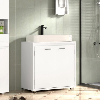  - Avc Designs Under Sink Bathroom Cabinet Under Basin Unit Cupboard Storage Furniture With Feet White