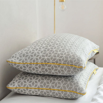 Brightr Sleep Brightr Luna 2 Pack  Best Memory Foam Pillow For Neck Pain & Side  SleepersMedium Firm from B&Q
