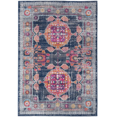 The Rugs Marrakech Collection Vintage Rugs In Multicolour 400 Dark/Light