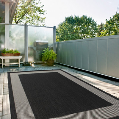 The Rugs Black Ecology Collection Outdoor Rugs In 200Bl