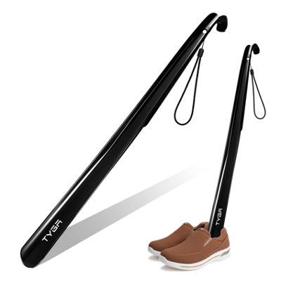 TYGA Store Tyga Shoe Horn Extra Long Handled 23 Inches58CmComfortableElongatedBlack (Pack Of 1) from B&Q