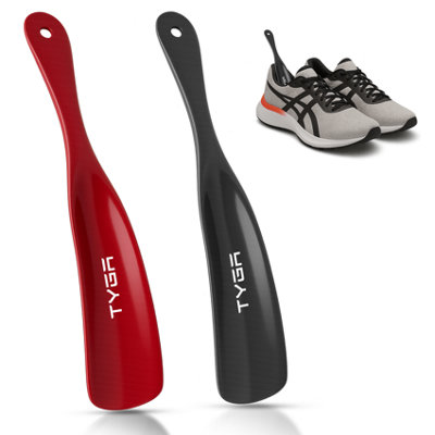 TYGA Shoe Horns, Snap-Proof, Flexible Strong Plastic (19cm) (2pk) (Black, Red) - Image 4