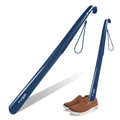 TYGA Store Tyga Shoe Horn Extra Long Handled 23 Inches58CmComfortableElongatedBlue (Pack Of 1) from B&Q