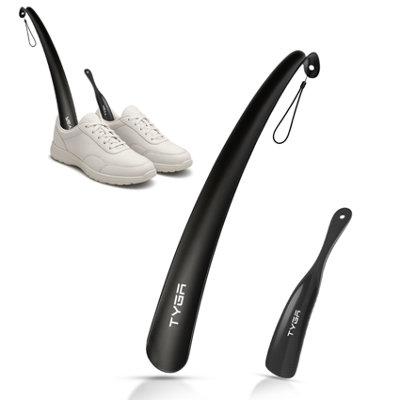 TYGA Store Tyga Shoe Horn SetPlastic Shoehorn For MenWomen & KidsFlexible & Snap-ProofComfort Grip(43Cm & 19Cm) Black Pack Of 2 from B&Q