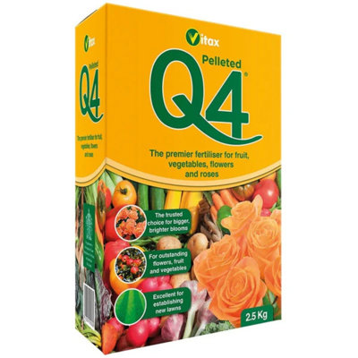 Vitax Q4 All Purpose Plant Food 2.5Kg Professional Pelleted Fertilizer With Organic Nutrients And Essential Trace Elements from B&Q