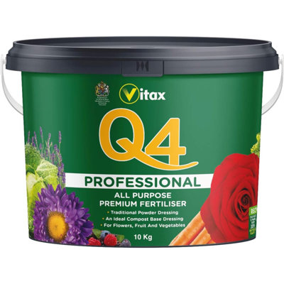 Vitax Q4 All Purpose Plant Food 10Kg Professional Pelleted Fertilizer With Organic Nutrients And Essential Trace Elements from B&Q