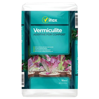 Vitax Vermiculite Growing Medium 10L Soil Conditioner Healthy Growth Moisture Retention Aeration For Potting & Seed Germination from B&Q
