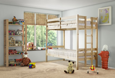Strictly Beds And Bunks Moon Heavy Duty Pine Bunk Bed3Ft Single from B&Q